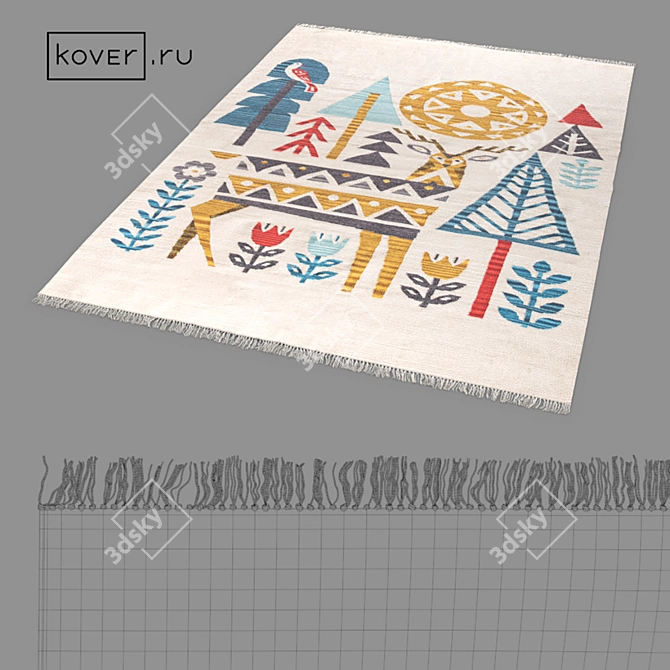 Modern Art de Vivre Carpets | Set of 4 3D model image 3