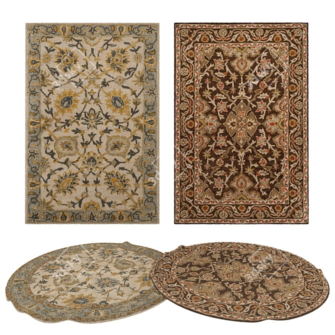 Variety in Rugs Set: 8 Versatile Options 3D model image 1