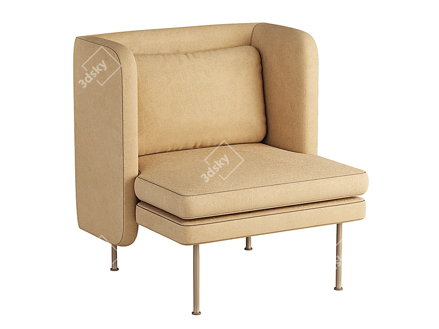 2017 Lounge Chair: Stylish and Comfortable 3D model image 1