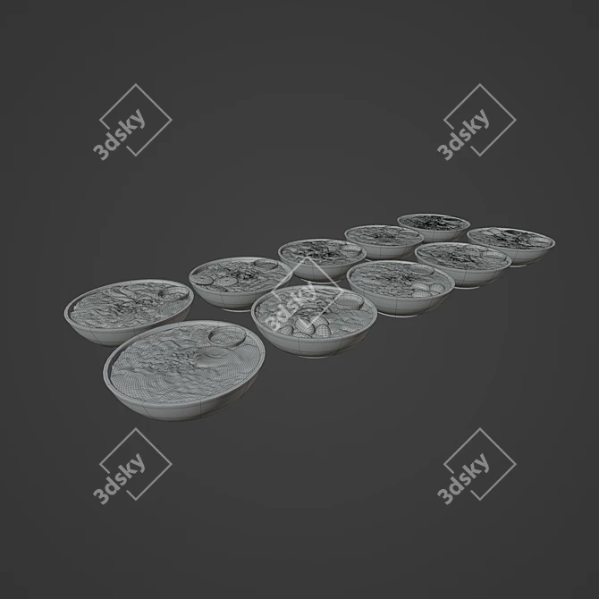 Fresh and Healthy Salad Bowls 3D model image 5