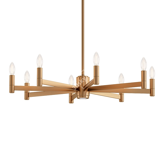 Delany Single Light Chandelier 3D model image 1