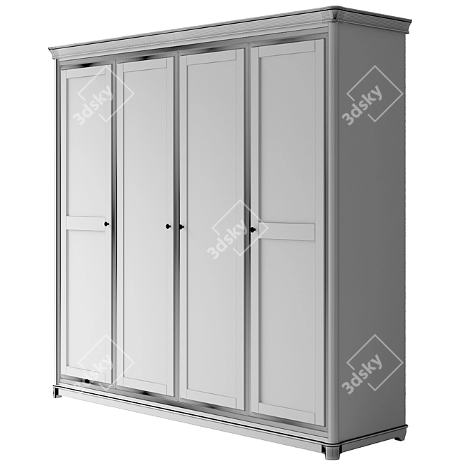 Riviera Collection Wooden Wardrobe: Elegant and Spacious 3D model image 3