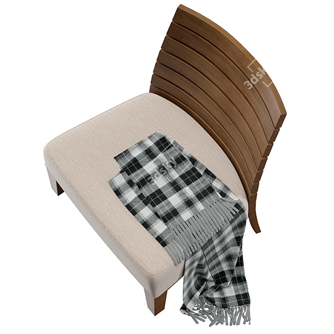 Modern Charm Lounge Chair 3D model image 5