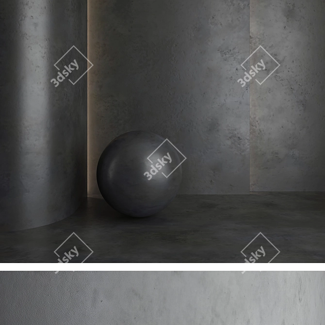 Seamless Decorative Concrete Textures 3D model image 5