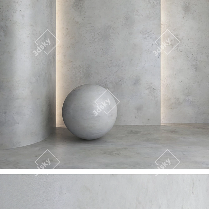 Seamless Decorative Concrete Textures 3D model image 6