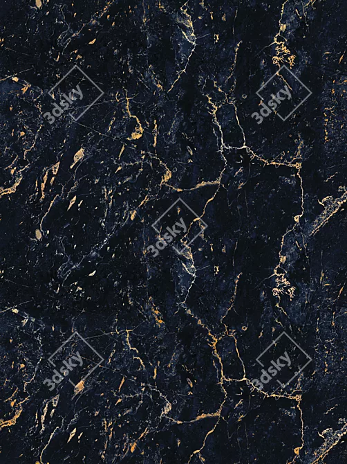 Luxury Portoro Gold Black Marble 3D model image 4