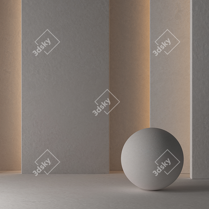 Seamless Plaster Material 8K 3D model image 3