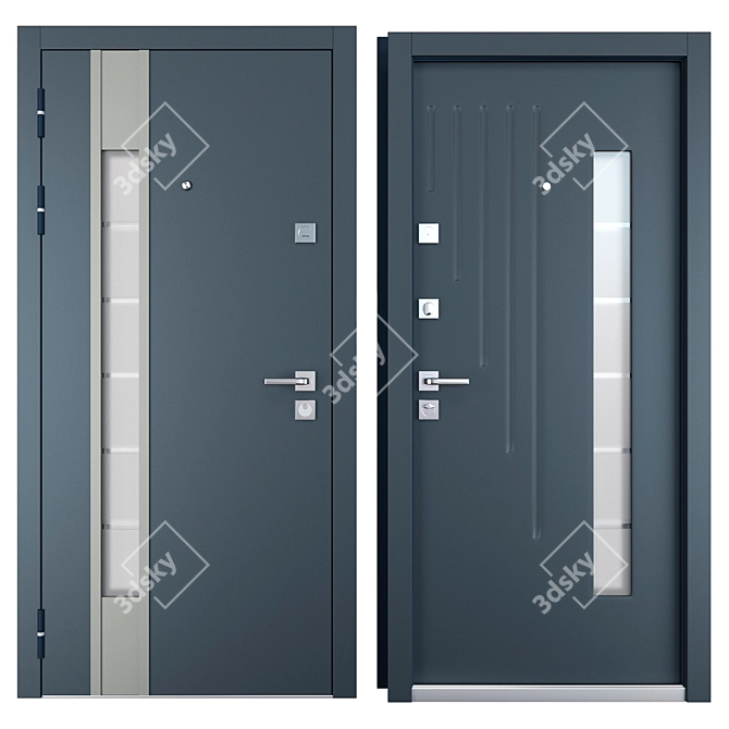 Nostra Favorit Metal Entrance Door: Sleek Design, High Security 3D model image 3