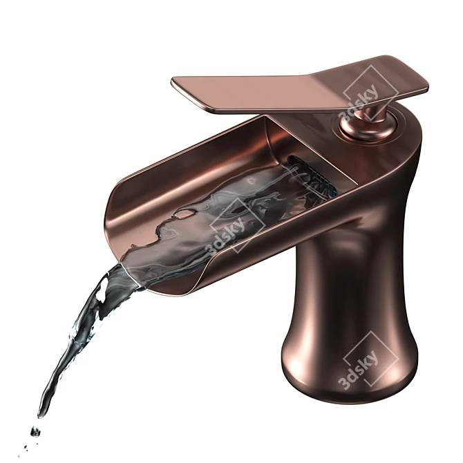 Elegant Waterfall Basin Faucet 3D model image 8