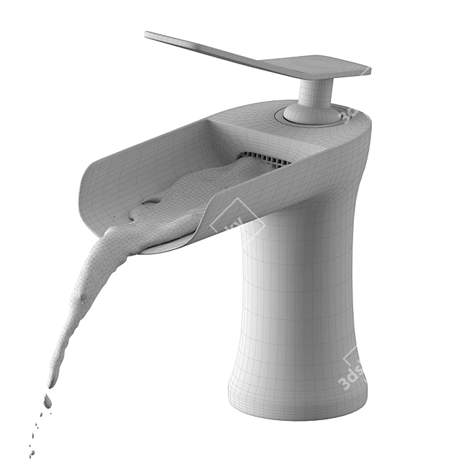 Elegant Waterfall Basin Faucet 3D model image 10