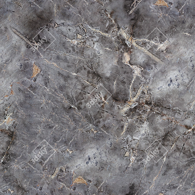 Luxury Gray Marble: Seamless Tileable Texture 3D model image 3