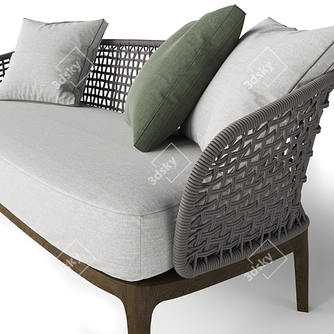 Elegant Lungotevere Sofa by Meroni and Colzani 3D model image 3