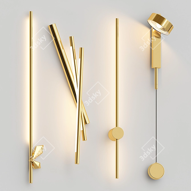 Modern Wall Lamps Collection 3D model image 1