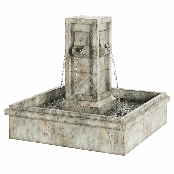 Palisades Garden Fountain: Elegant and Serene 3D model image 1