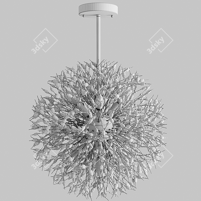 Glimmering Beaded Chandelier 3D model image 3