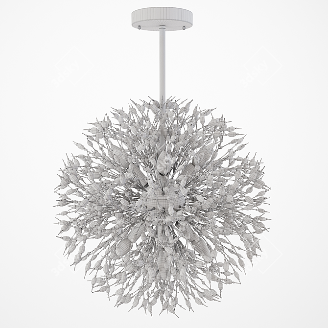 Glimmering Beaded Chandelier 3D model image 6