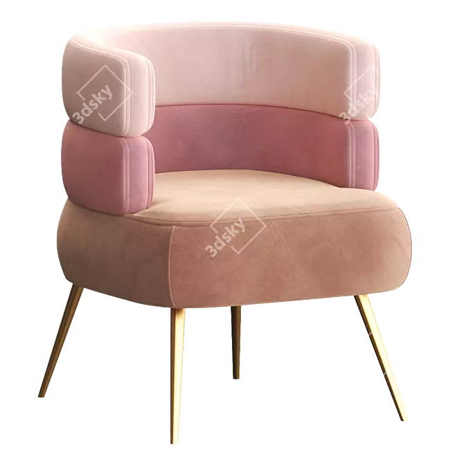 SANDWICH Easy Chair: Comfort and Style 3D model image 1