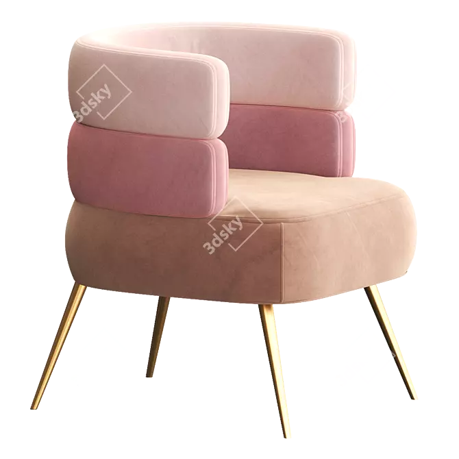 SANDWICH Easy Chair: Comfort and Style 3D model image 2