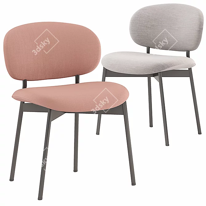 Luz Upholstered Chair: Modern Comfort in 3D 3D model image 1