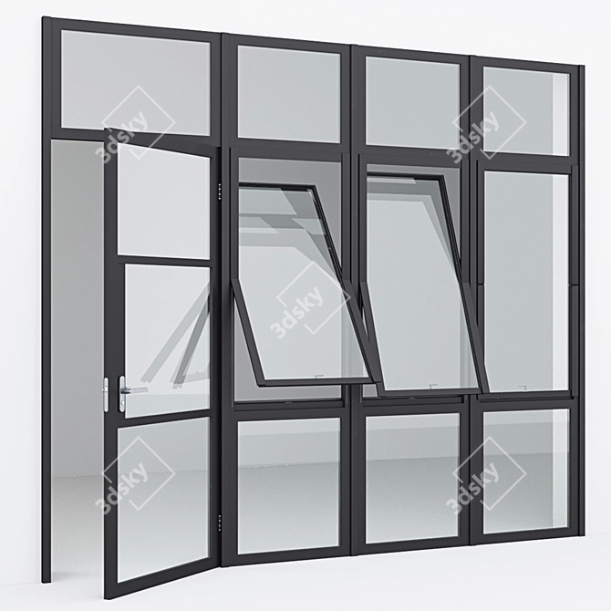  Sleek Aluminum Door 16  3D model image 2