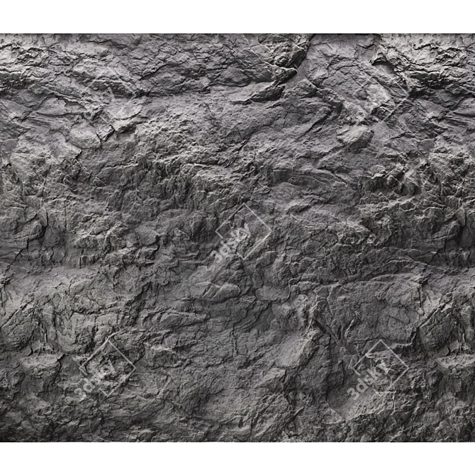 Rock Cliff Wall Material | PBR Textures 3D model image 1