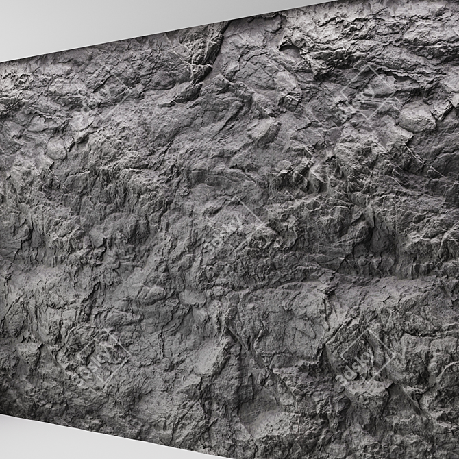Rock Cliff Wall Material | PBR Textures 3D model image 4