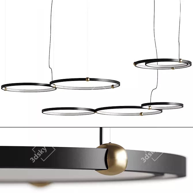 Elegant Pendant Lamp Collection 218 3D model image 1