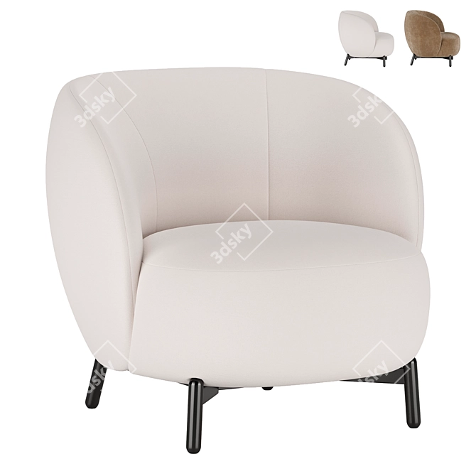 Kartel Luman Modern Armchair 3D model image 1