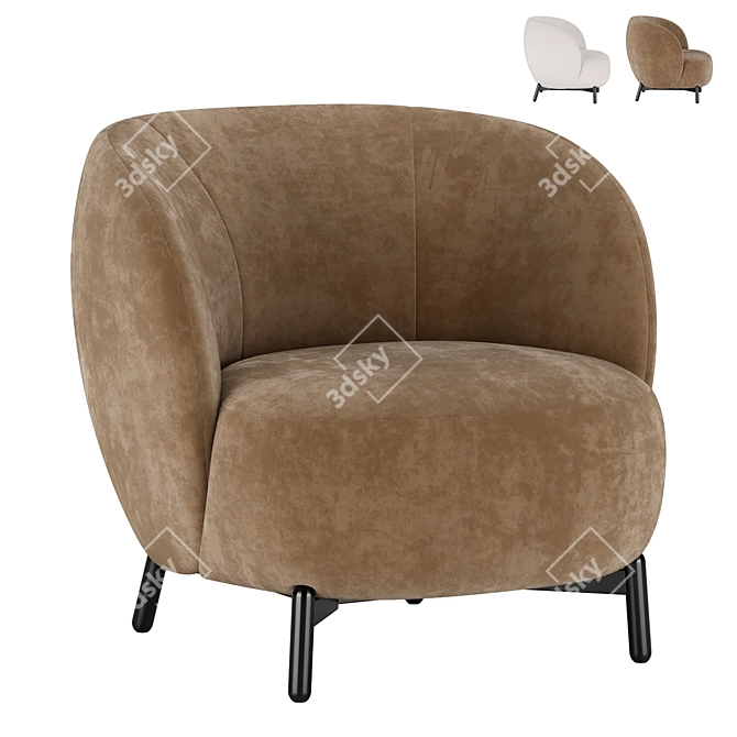 Kartel Luman Modern Armchair 3D model image 2