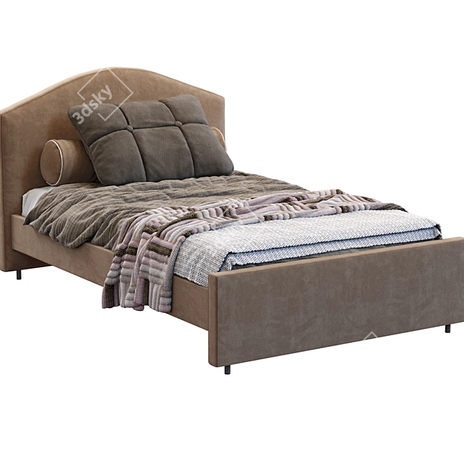 Modern Hauga Bed: Stylish and Versatile 3D model image 5