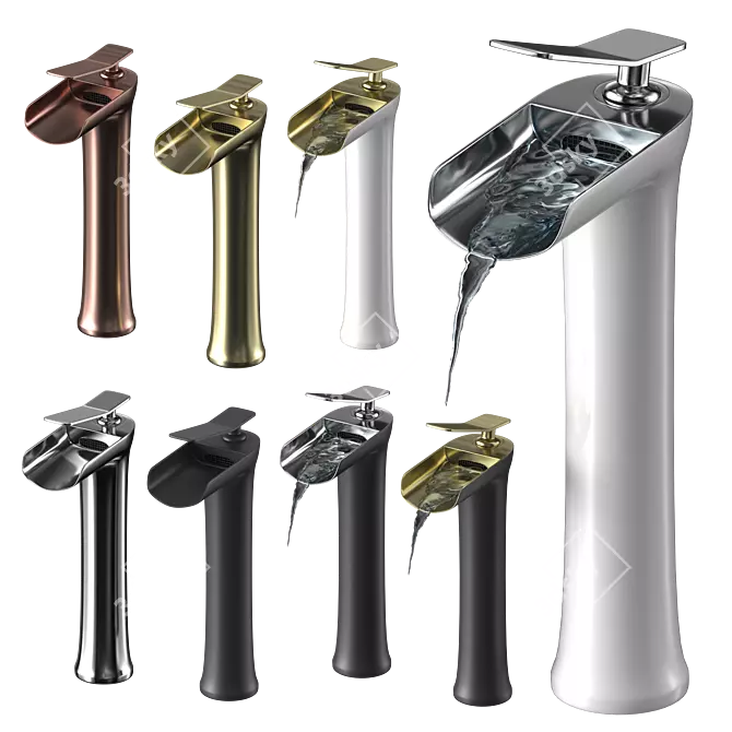 Waterfall Single Handle Faucet 3D model image 1