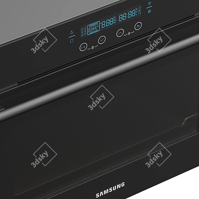 Samsung NQ50K5137KB: Efficient Built-in Microwave Oven 3D model image 3