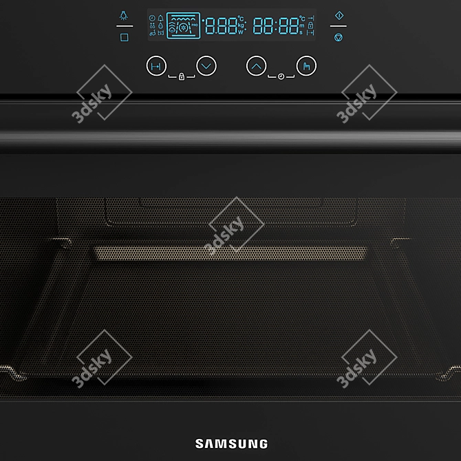 Samsung NQ50K5137KB: Efficient Built-in Microwave Oven 3D model image 4