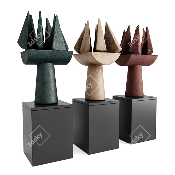 Sail Away: Elegant Outdoor Sculpture 3D model image 2