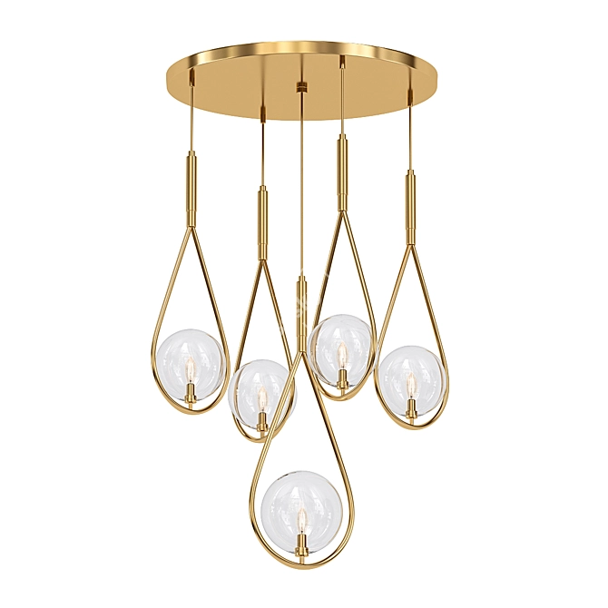 Sleek Elegance: Modern Chandelier Design 3D model image 1