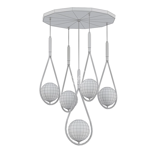 Sleek Elegance: Modern Chandelier Design 3D model image 2