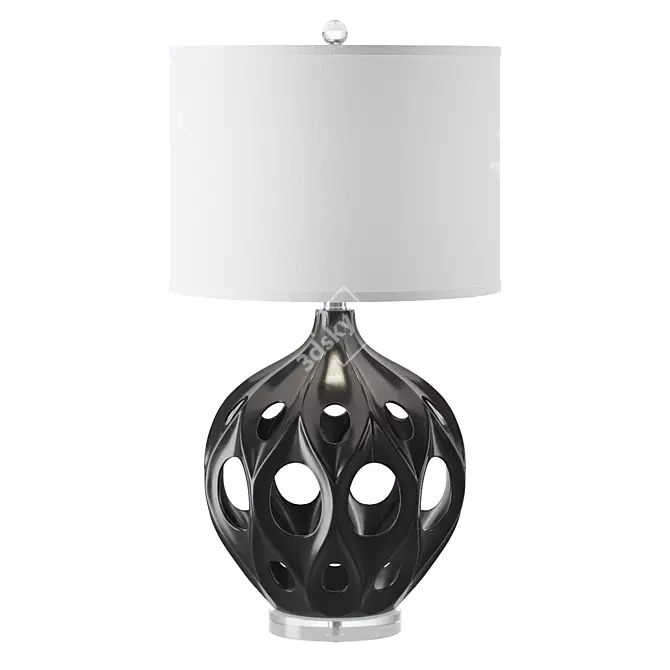 Sleek Regina Ceramic Table Lamp 3D model image 1