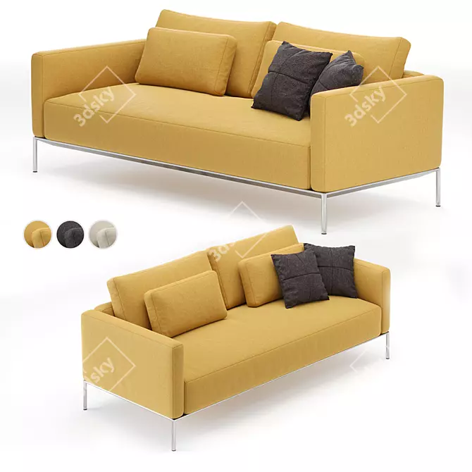 Horm Dizzy Sofa C: Stylish Modular Seating 3D model image 4
