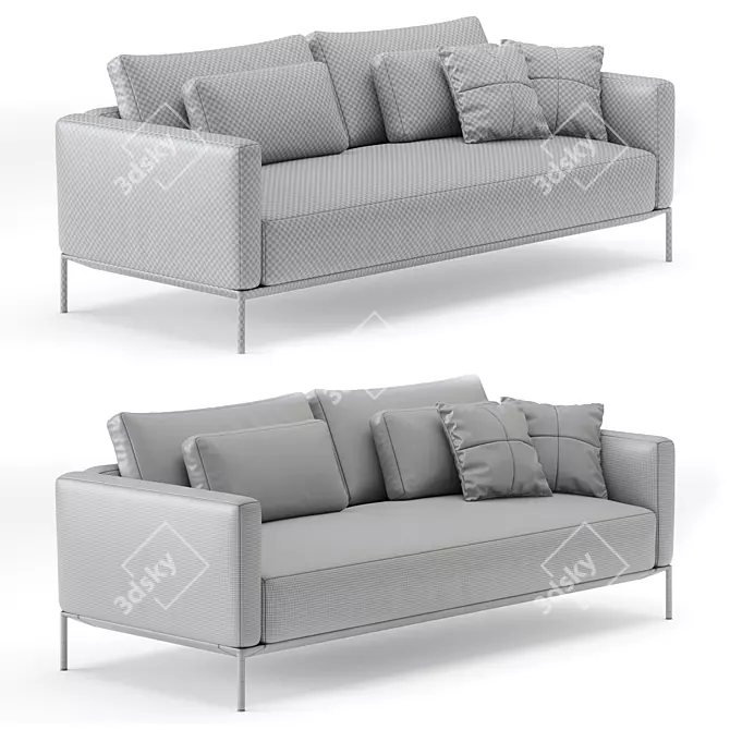 Horm Dizzy Sofa C: Stylish Modular Seating 3D model image 2