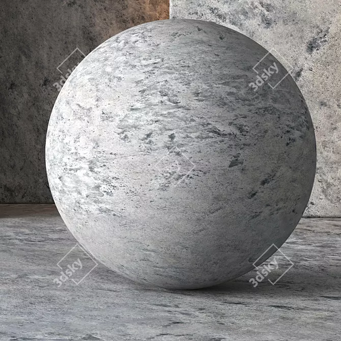 Seamless Decorative Concrete Texture 3D model image 2