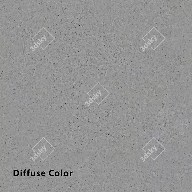 Seamless Gray Concrete Texture 3D model image 4