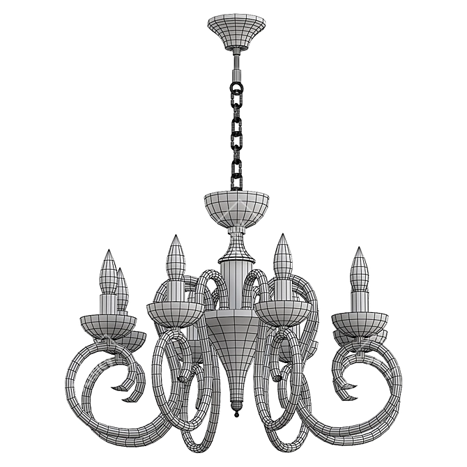 Zefiro Pendant Chandelier - Elegant Lighting Fixture 3D model image 2