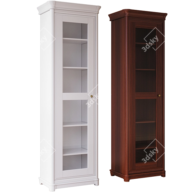 Riviera Wood Bookcase: Elegant & Versatile Design 3D model image 2