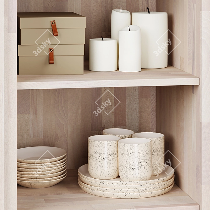 Brooklyn Cabinet: Stylish Storage with a Touch of Rustic Charm 3D model image 3