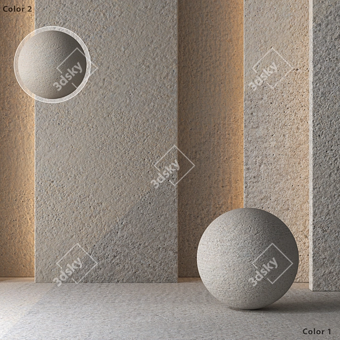 Seamless Concrete Material 8K No 39 3D model image 1