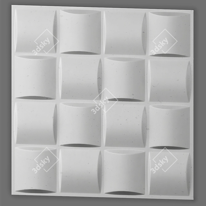 3D Decor Wall Panel - 30x30cm 3D model image 1