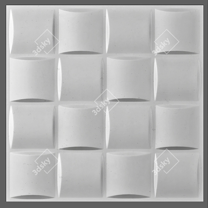 3D Decor Wall Panel - 30x30cm 3D model image 2