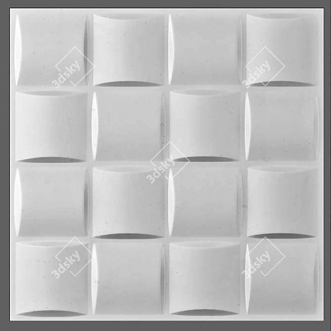 3D Decor Wall Panel - 30x30cm 3D model image 4