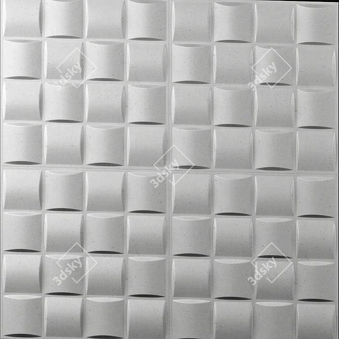 3D Decor Wall Panel - 30x30cm 3D model image 7