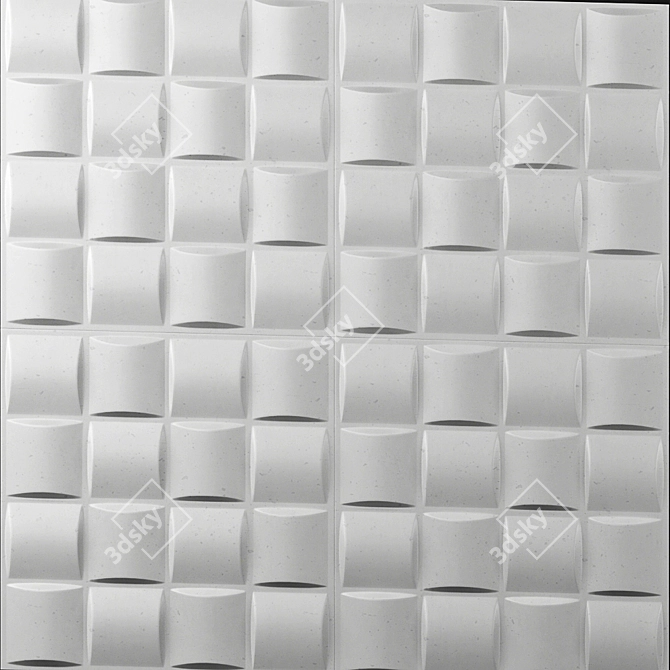 3D Decor Wall Panel - 30x30cm 3D model image 10